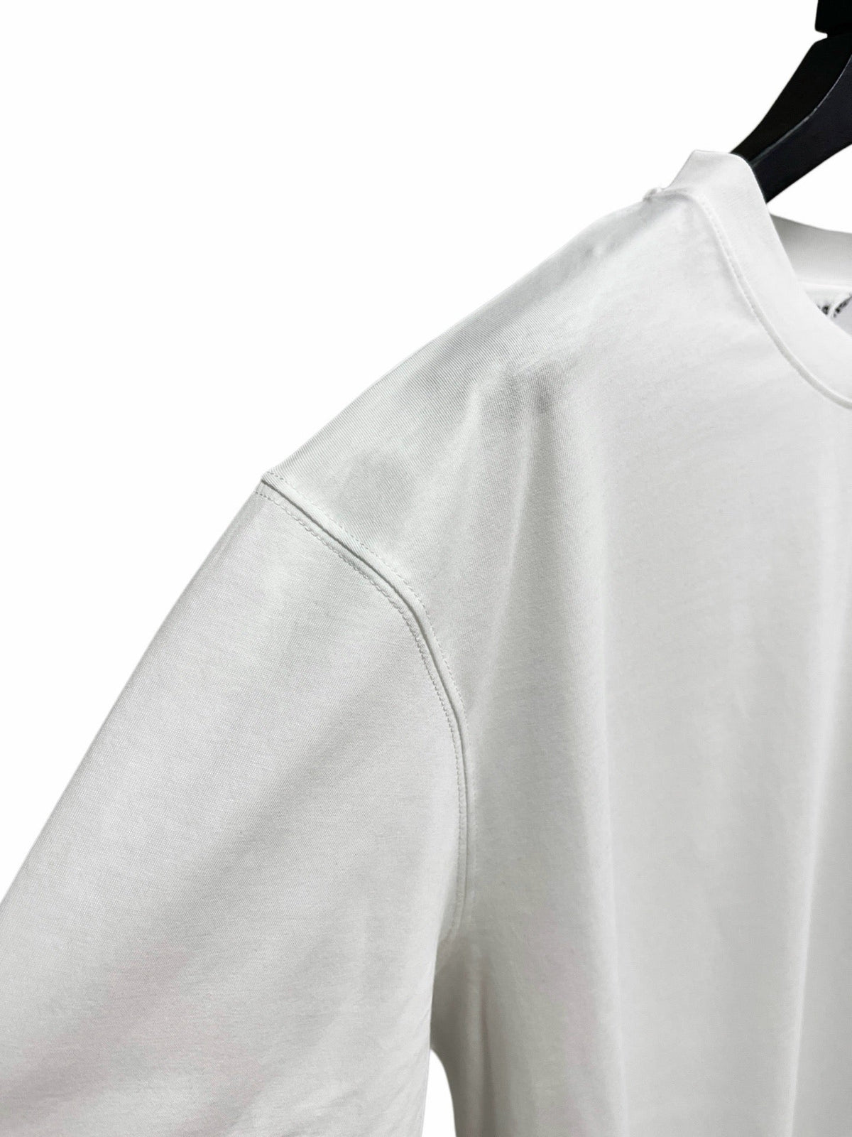 Black Cotton Motif Long-Sleeve - Men's