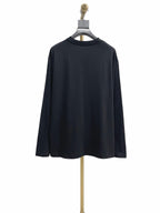 Black Cotton Motif Long-Sleeve - Men's