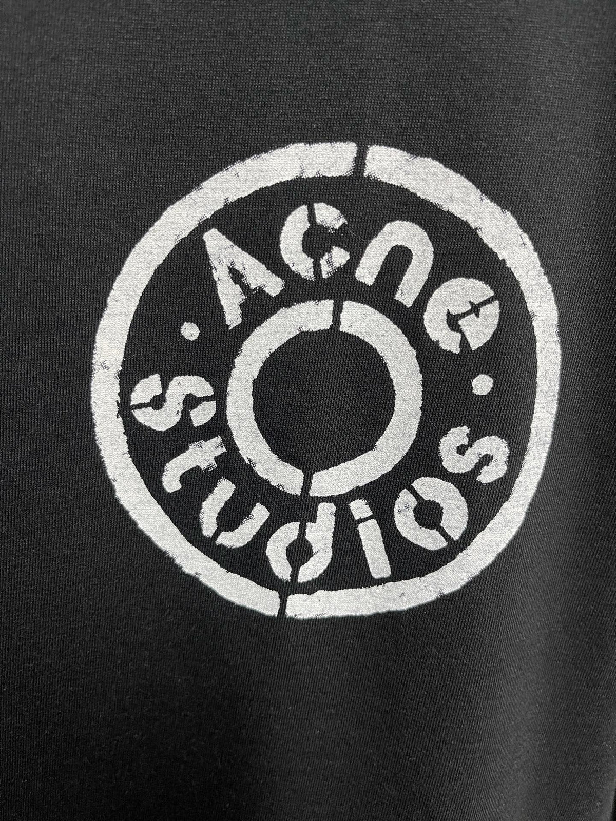 Black Cotton Motif Long-Sleeve - Men's
