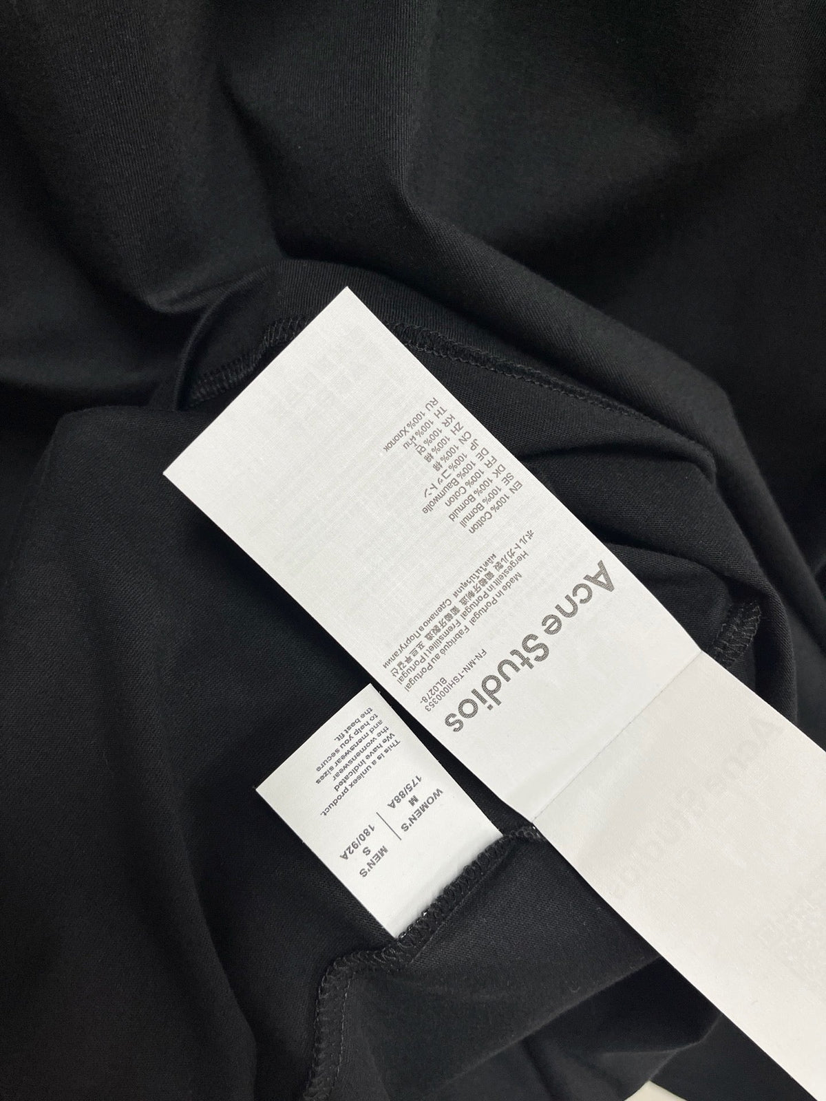 Black Cotton Motif Long-Sleeve - Men's
