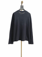 Black Cotton Text Print Long-Sleeve - Men's