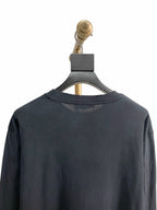 Black Cotton Text Print Long-Sleeve - Men's