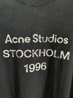 Black Cotton Text Print Long-Sleeve - Men's