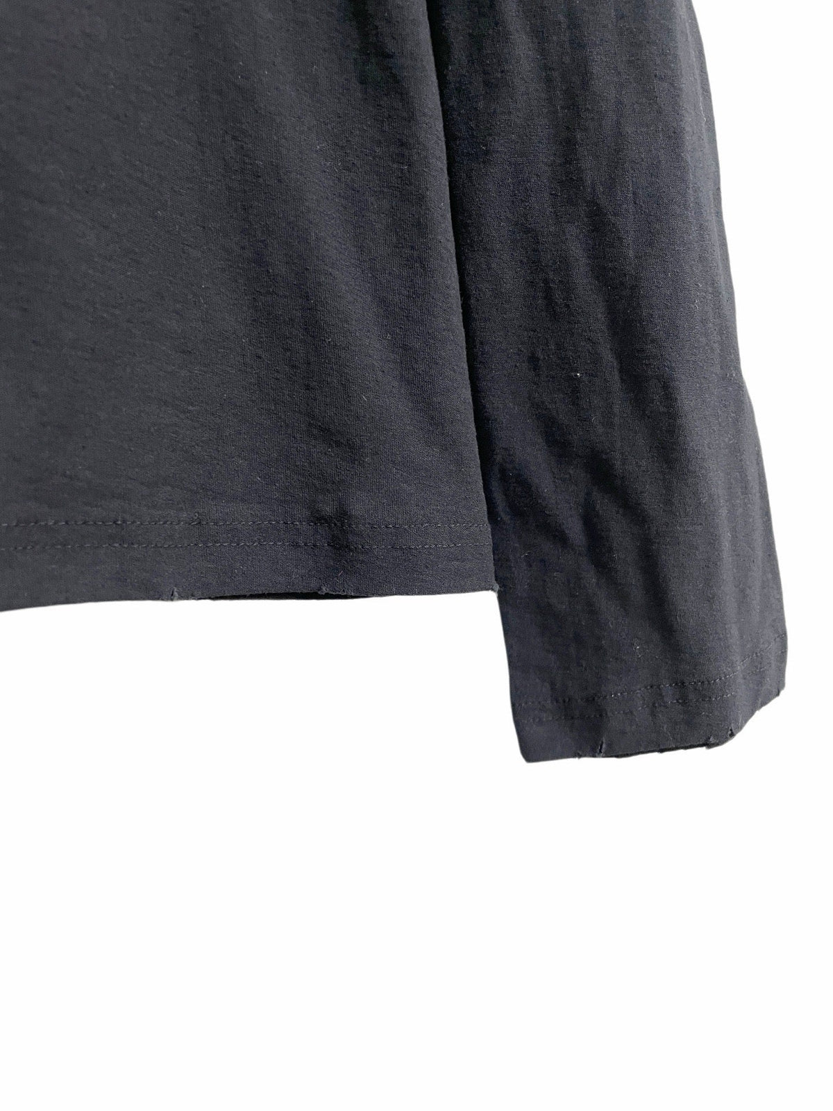 Black Cotton Text Print Long-Sleeve - Men's