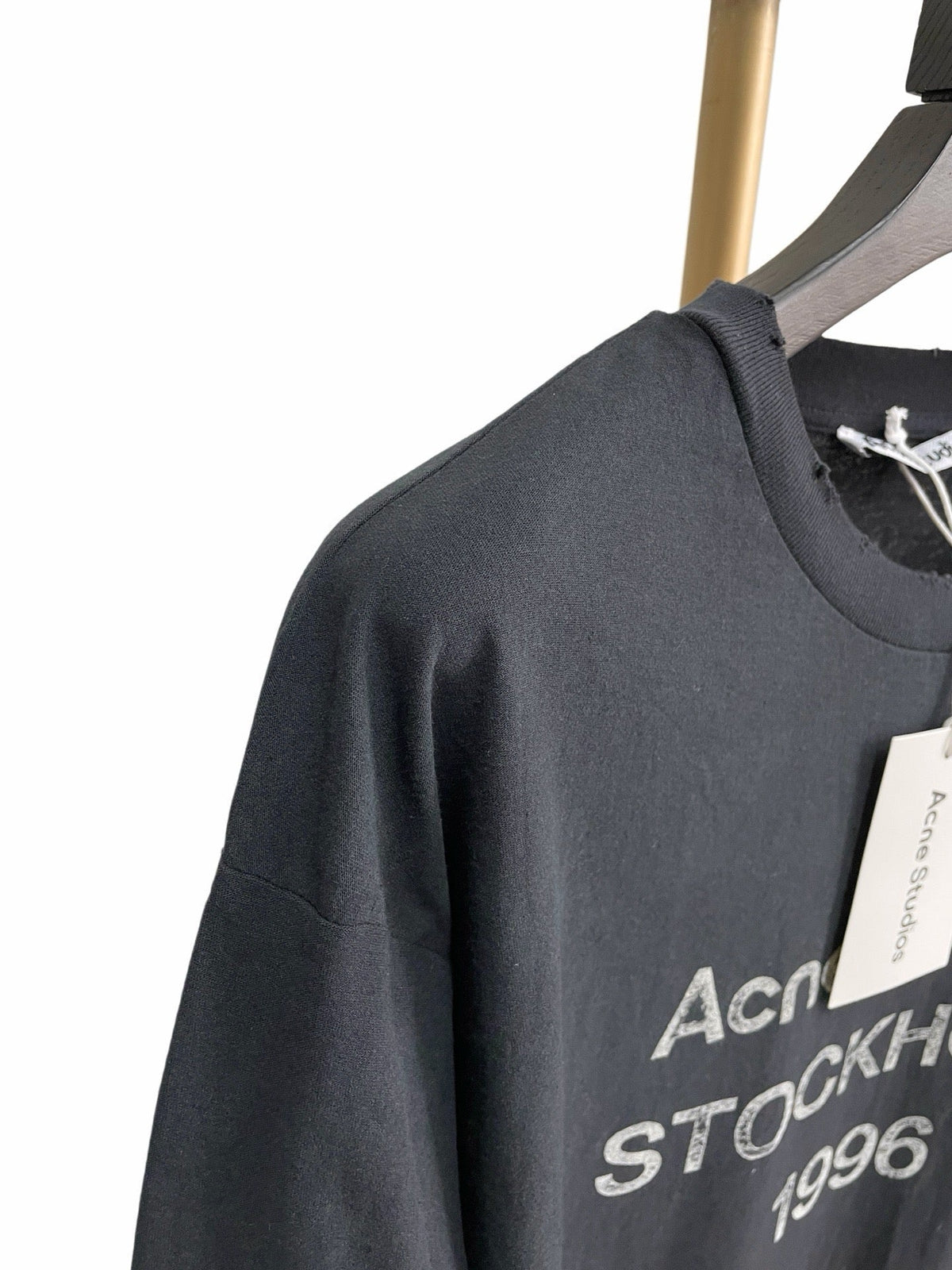 Black Cotton Text Print Long-Sleeve - Men's