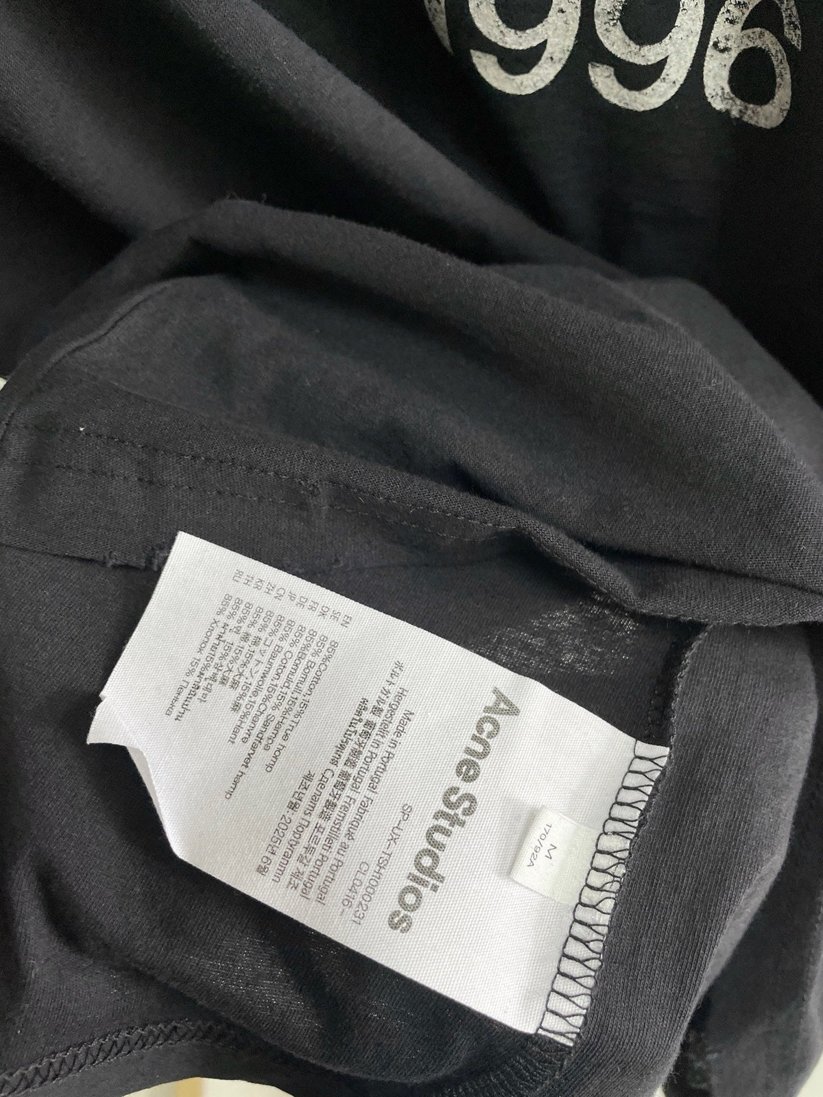 Black Cotton Text Print Long-Sleeve - Men's