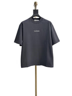 Grey Cotton Plain Short-Sleeve - Men's
