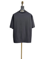 Grey Cotton Plain Short-Sleeve - Men's