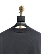 Grey Cotton Plain Short-Sleeve - Men's