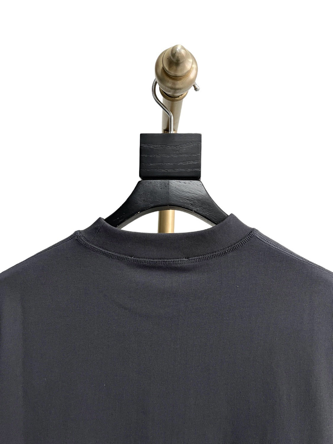 Grey Cotton Plain Short-Sleeve - Men's