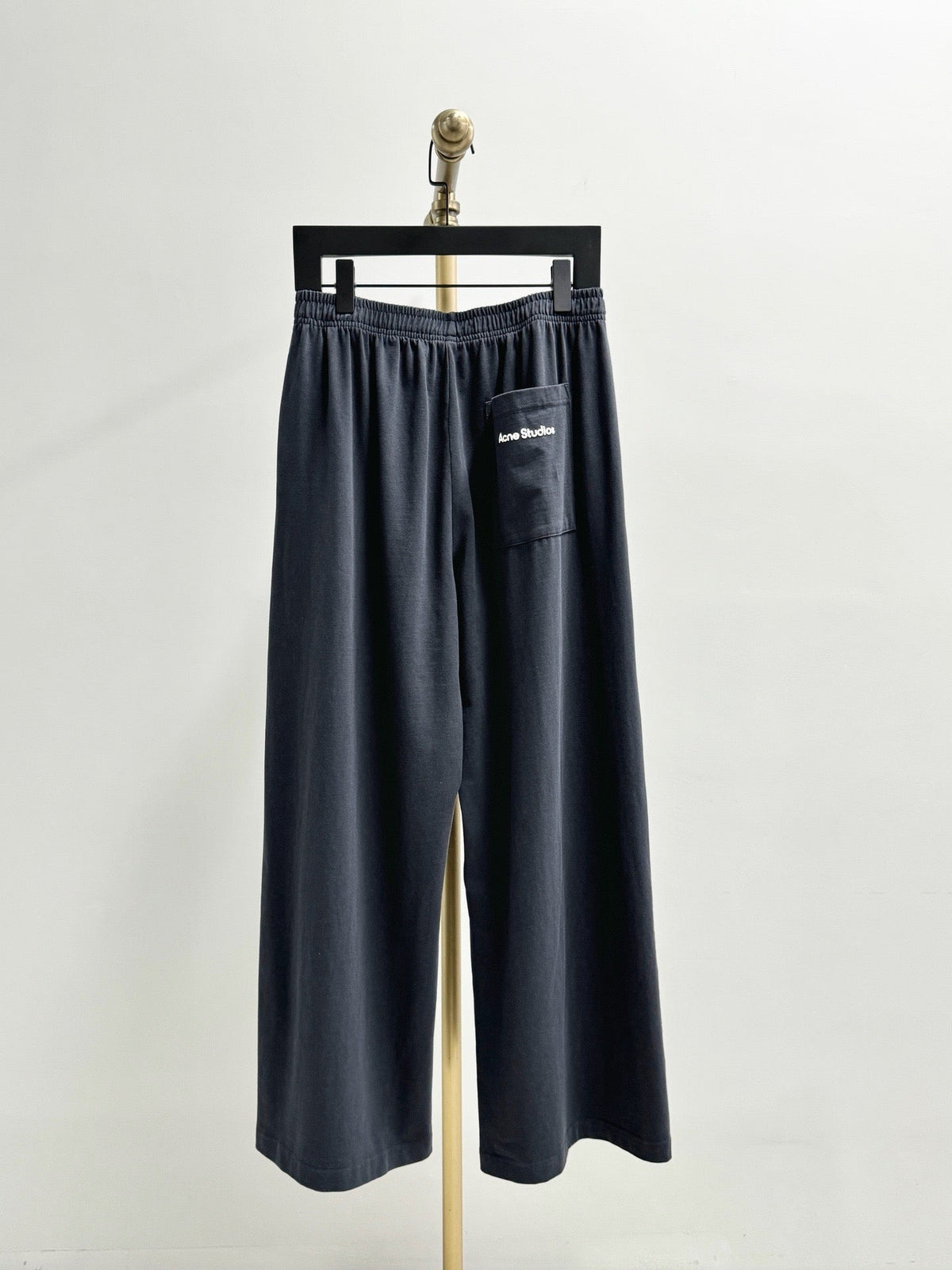 Black Cotton Elasticated Wide-Leg - Men's