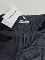 Black Cotton Elasticated Wide-Leg - Men's
