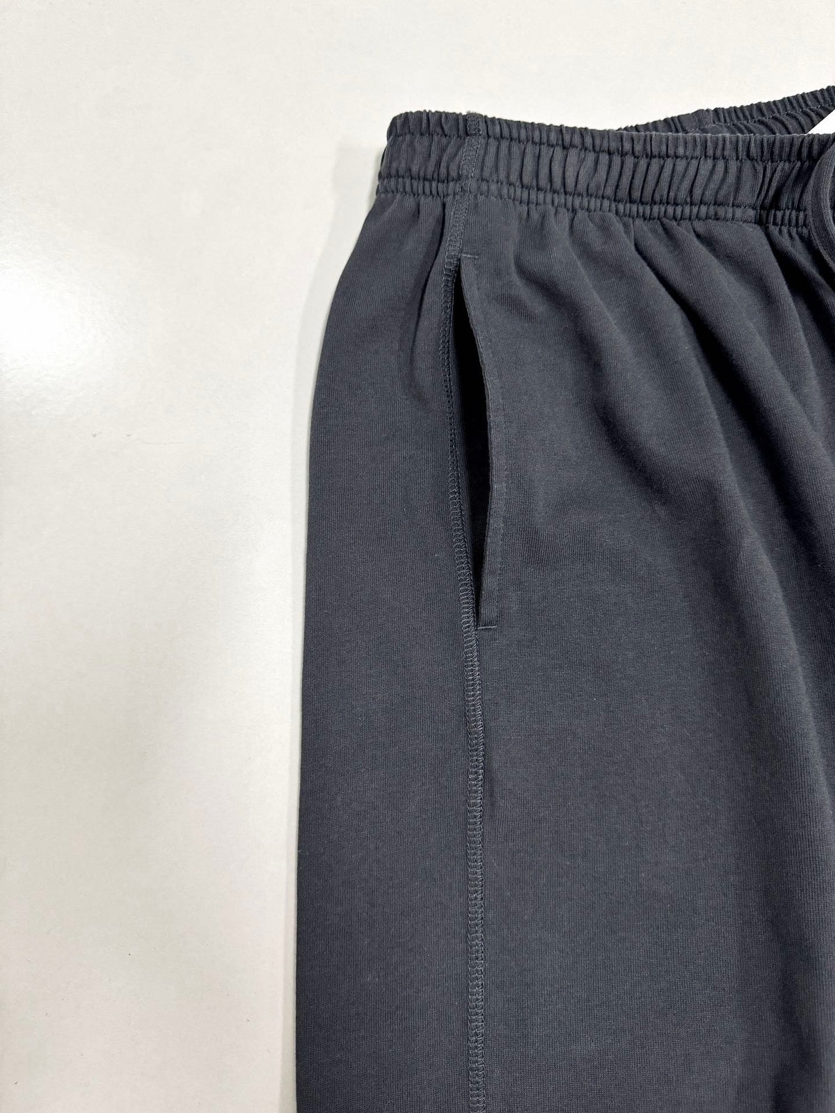 Black Cotton Elasticated Wide-Leg - Men's
