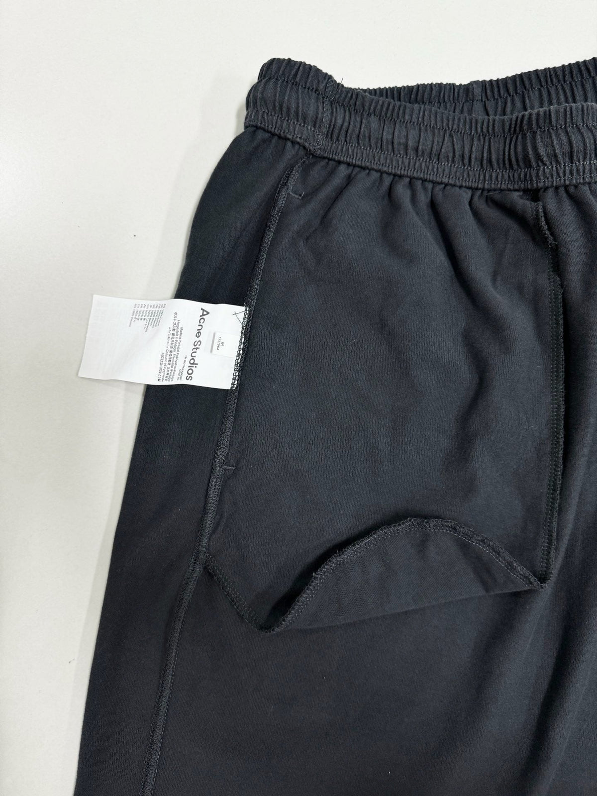 Black Cotton Elasticated Wide-Leg - Men's