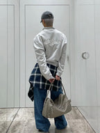 Black Wool Plain Bomber - Men's