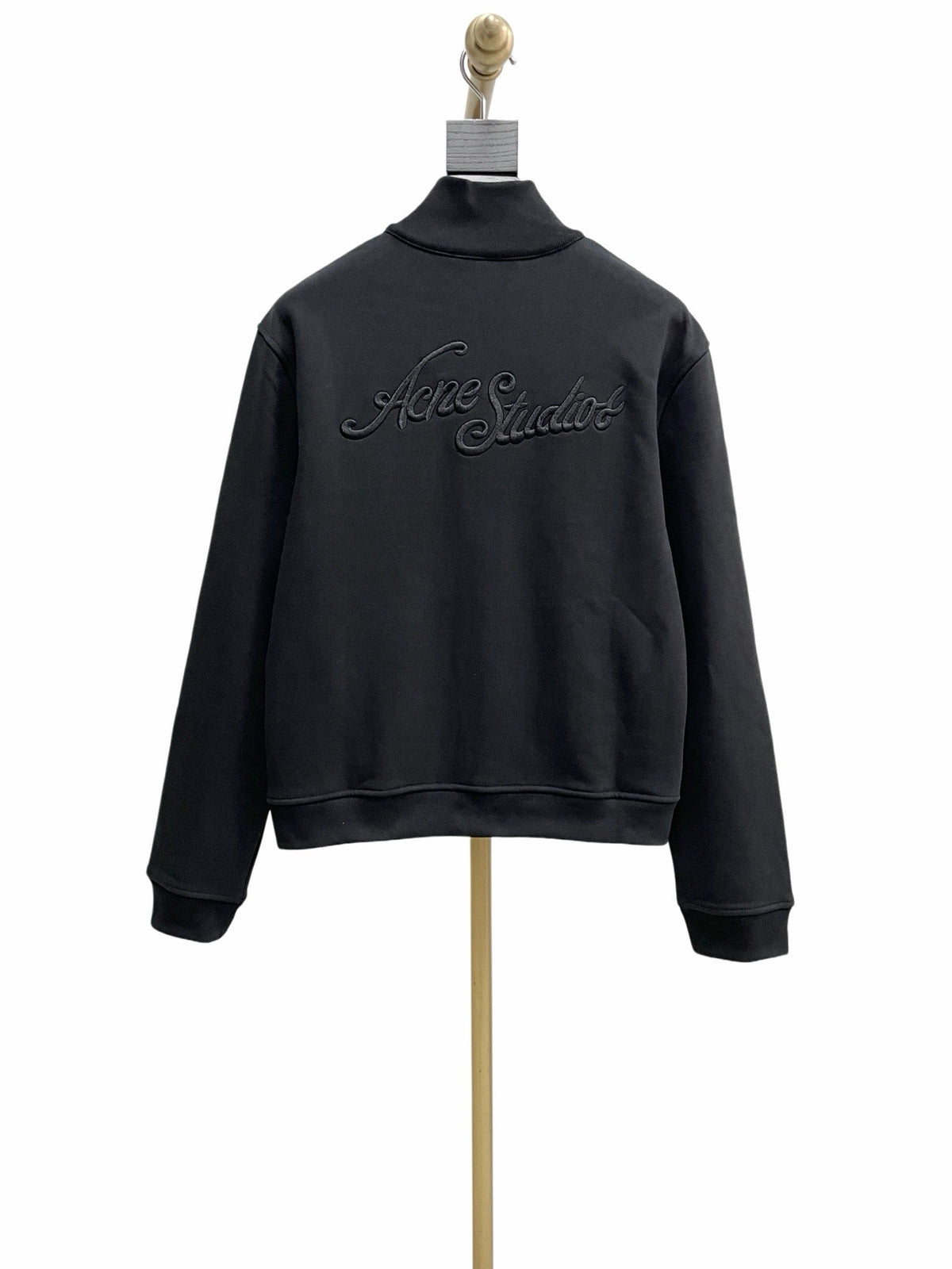Black Wool Plain Bomber - Men's