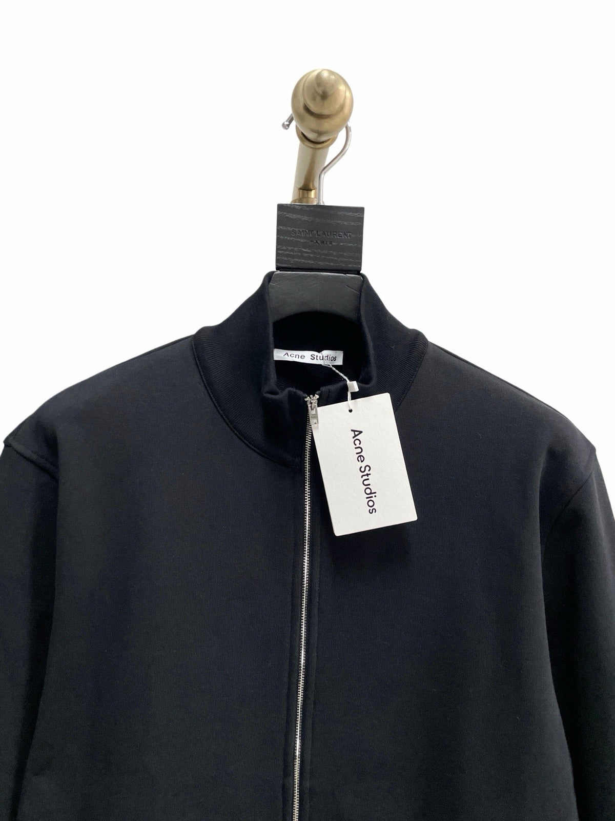 Black Wool Plain Bomber - Men's