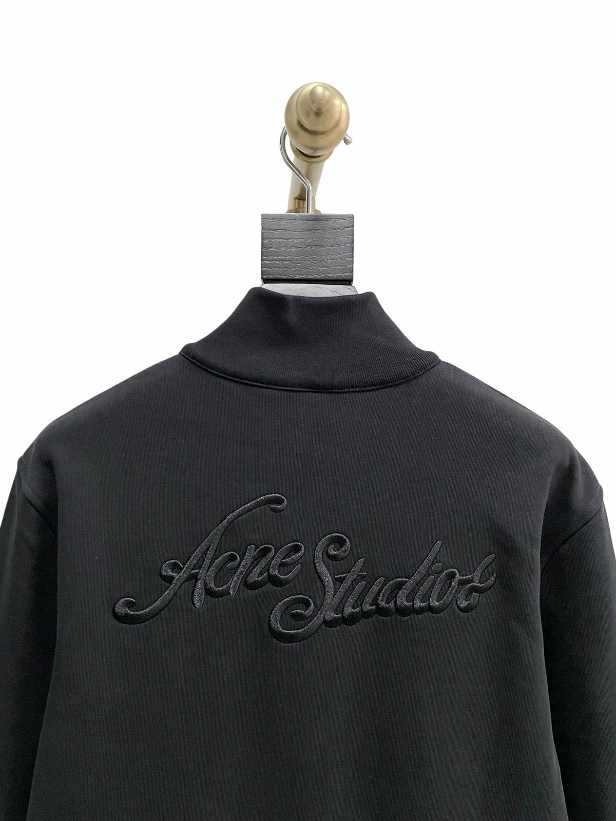 Black Wool Plain Bomber - Men's