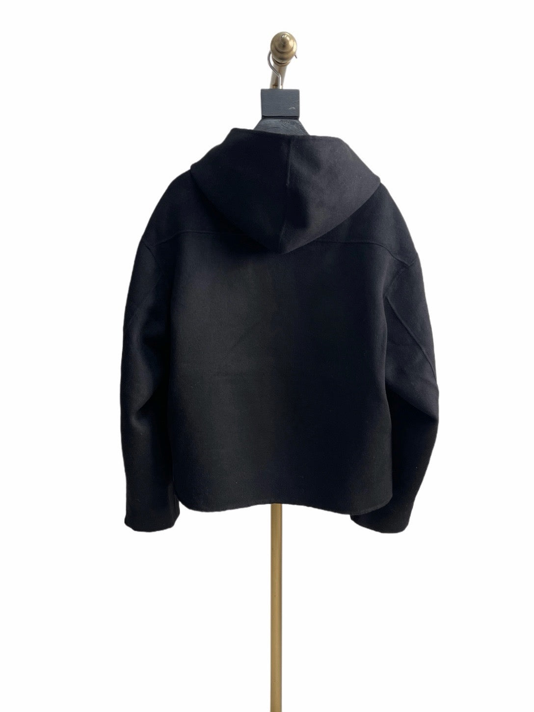 Black Cotton Cropped Zip-Through - Men's