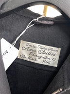 Black Cotton Cropped Zip-Through - Men's