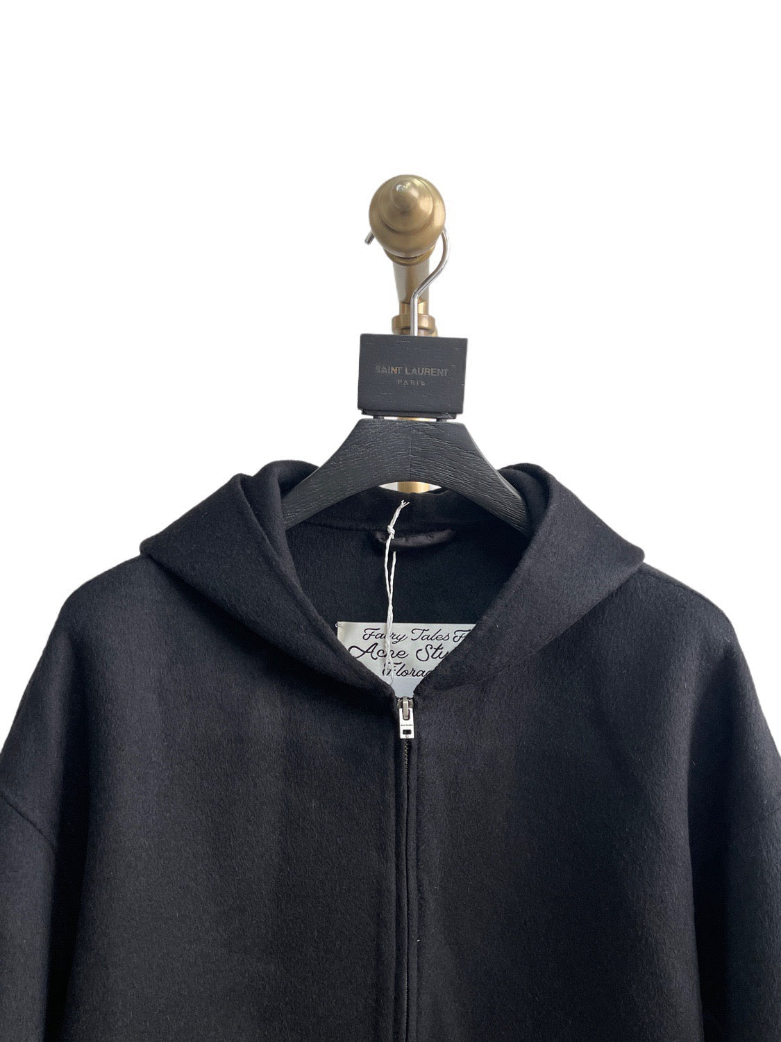 Black Cotton Cropped Zip-Through - Men's