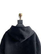 Black Cotton Cropped Zip-Through - Men's