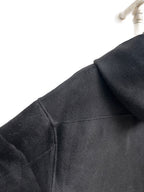 Black Cotton Cropped Zip-Through - Men's