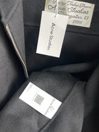 Black Cotton Cropped Zip-Through - Men's