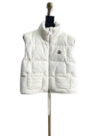 White Nylon Quilted Gilet - Men's