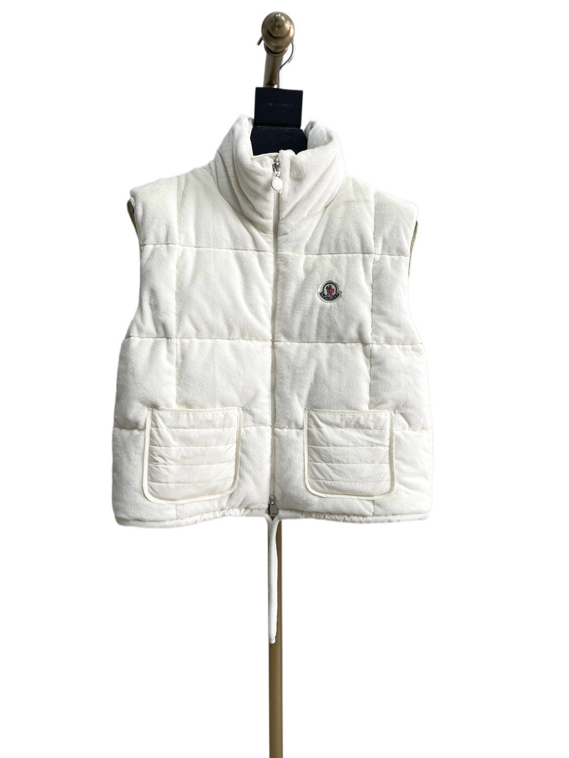 White Nylon Quilted Gilet - Men's