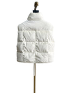 White Nylon Quilted Gilet - Men's