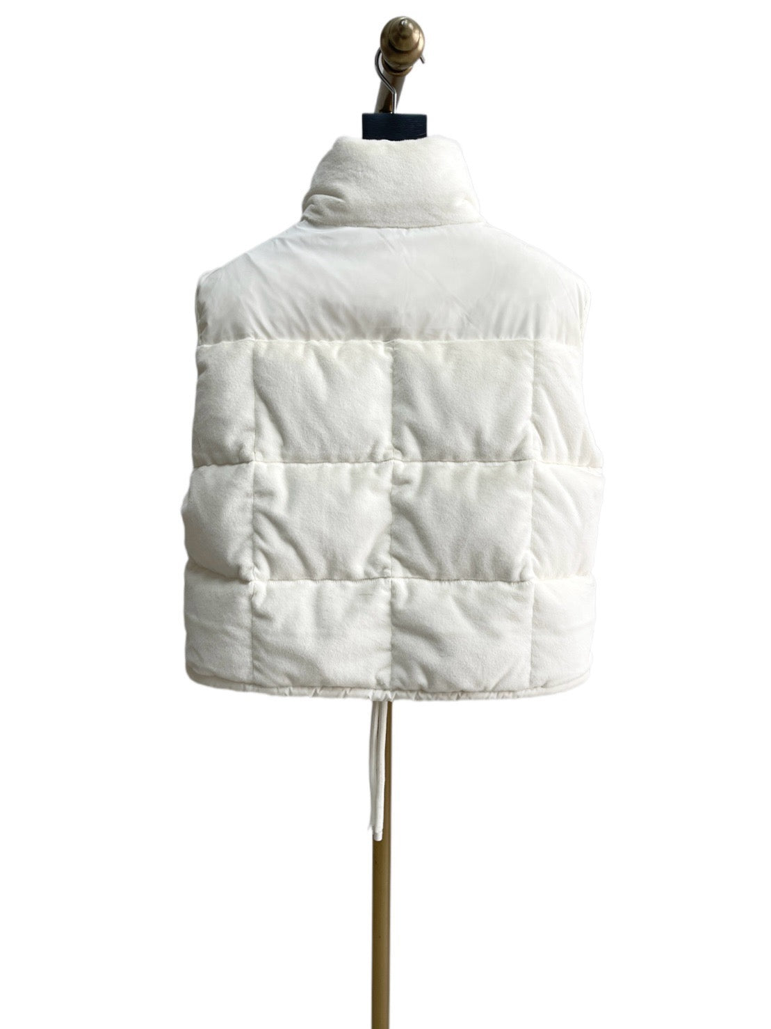 White Nylon Quilted Gilet - Men's