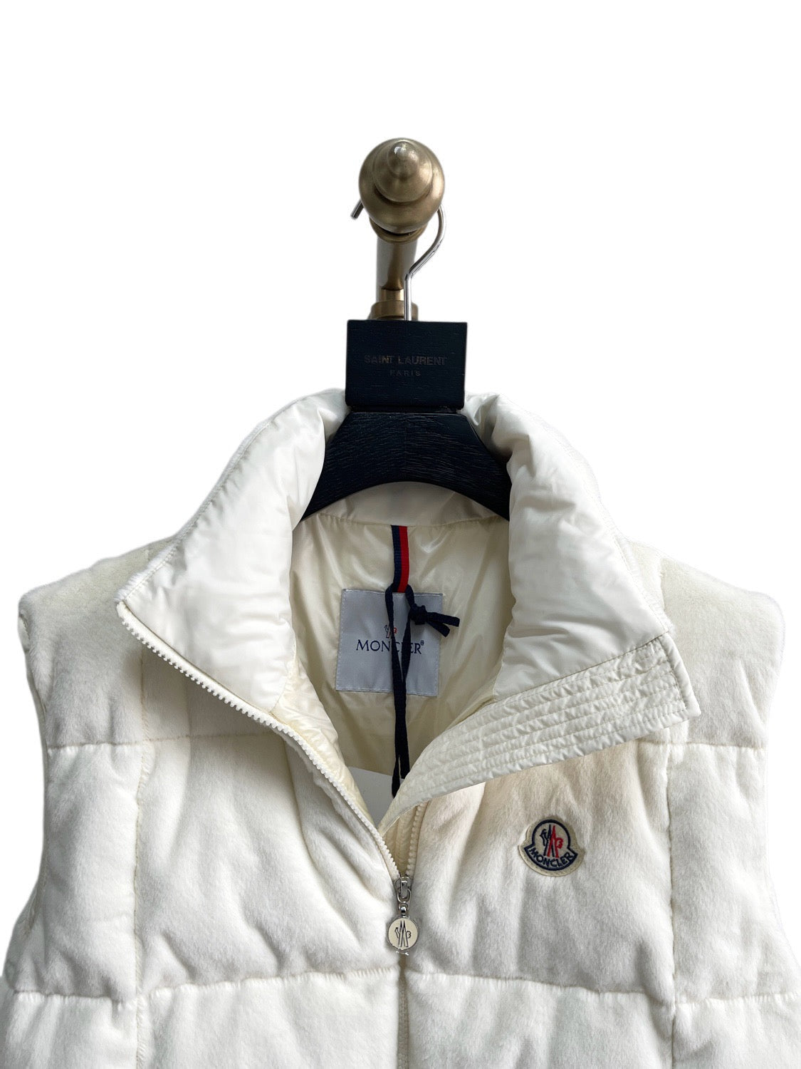 White Nylon Quilted Gilet - Men's