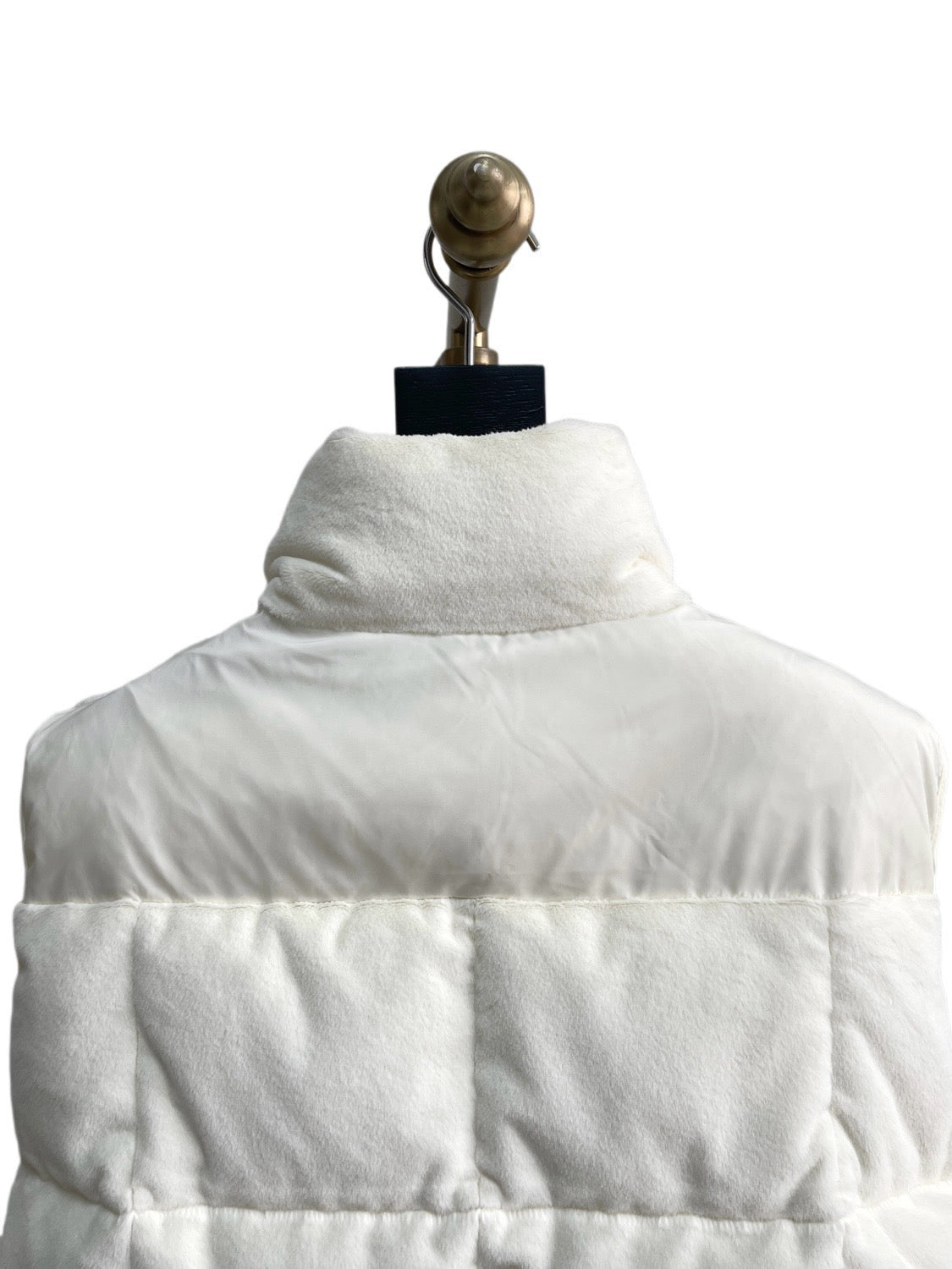 White Nylon Quilted Gilet - Men's