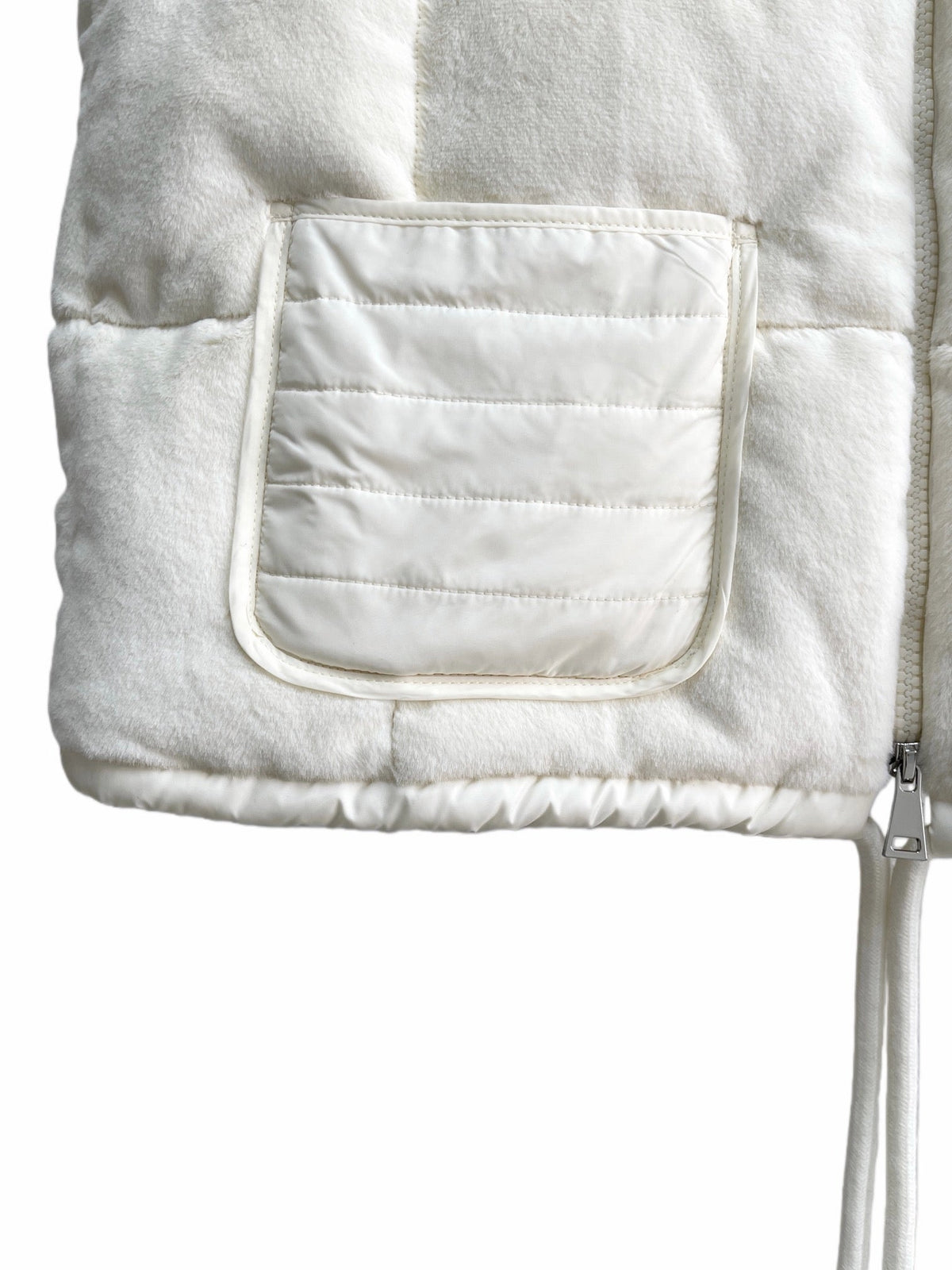 White Nylon Quilted Gilet - Men's