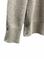Beige Wool Plain Crewneck - Men's