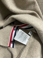 Beige Wool Plain Crewneck - Men's