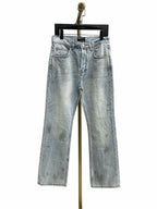 Blue Denim Distressed Straight - Men's