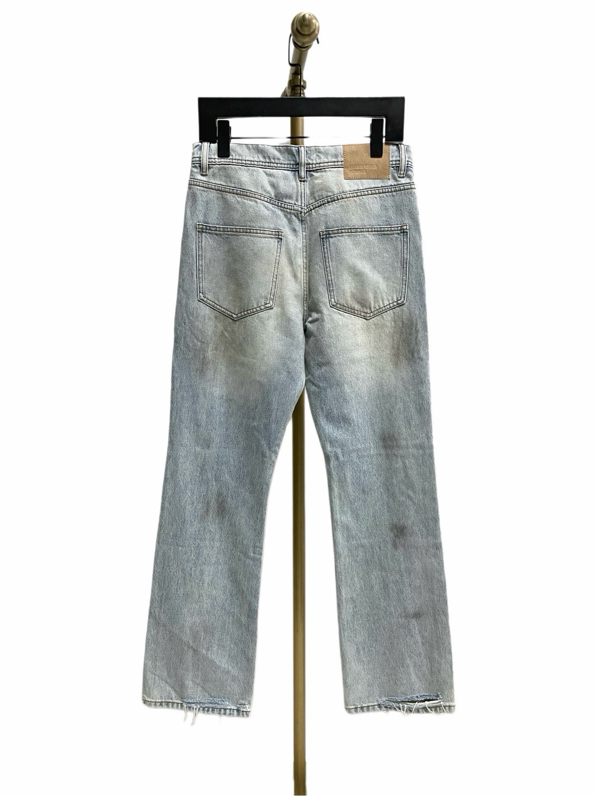 Blue Denim Distressed Straight - Men's