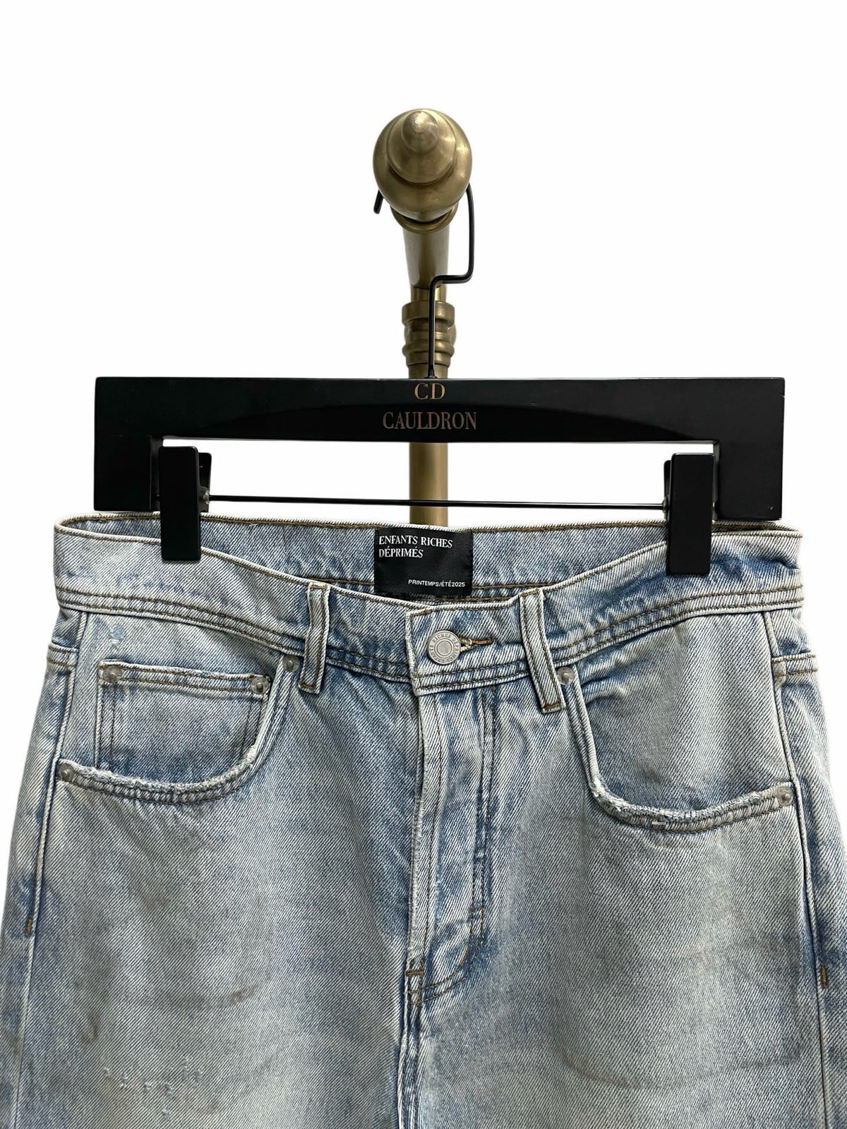 Blue Denim Distressed Straight - Men's