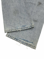 Blue Denim Distressed Straight - Men's
