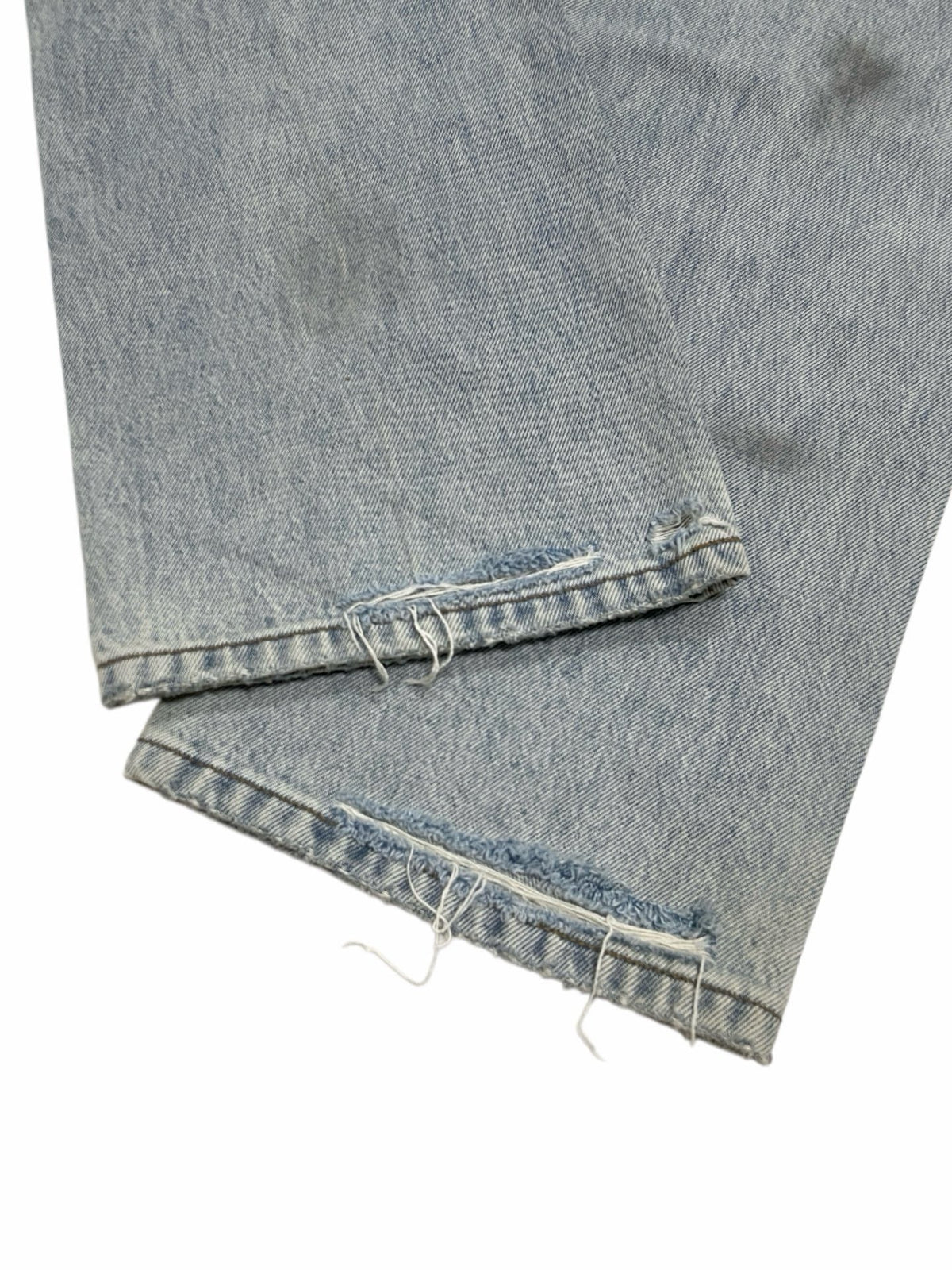 Blue Denim Distressed Straight - Men's