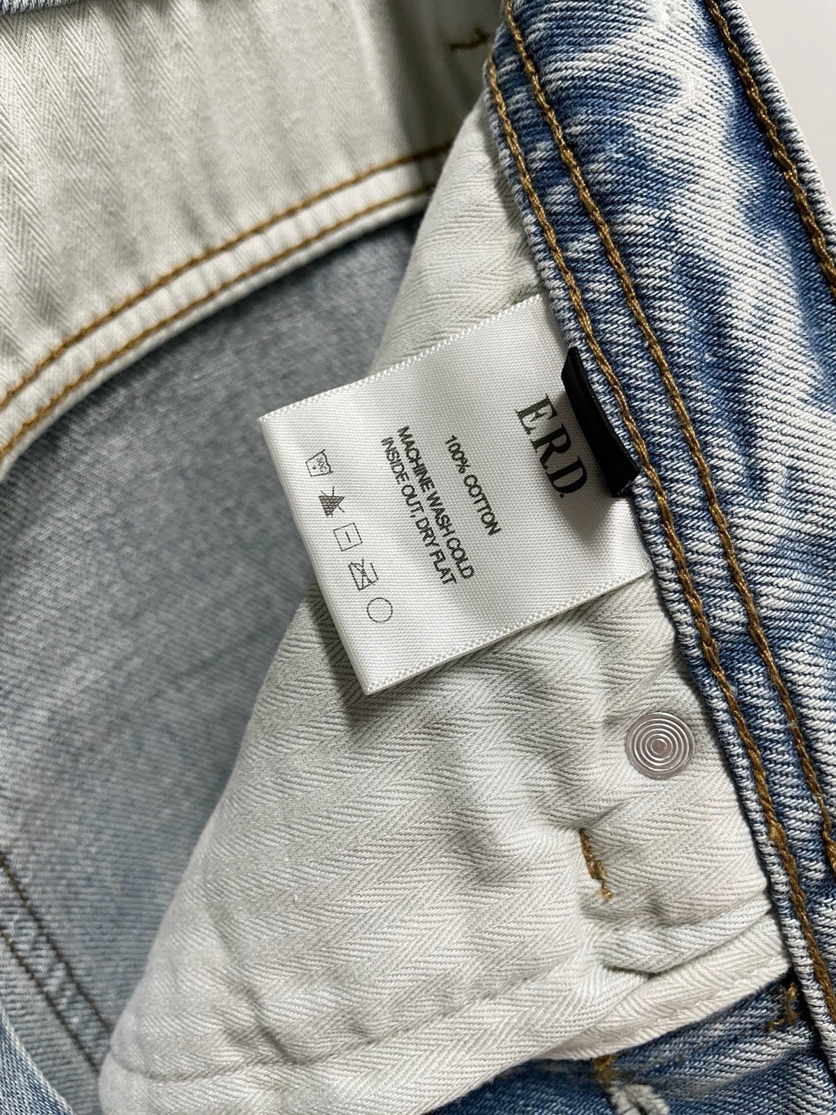 Blue Denim Distressed Straight - Men's