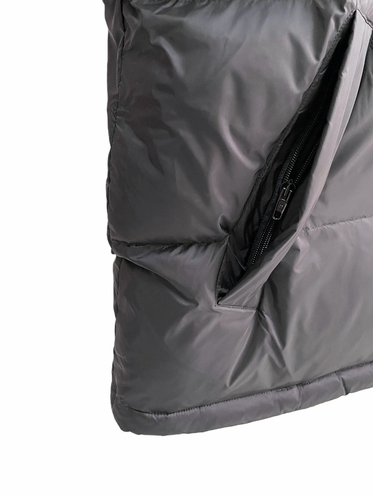 Black Nylon Quilted Gilet - Men's