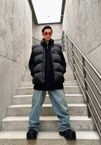 Black Nylon Quilted Gilet - Men's