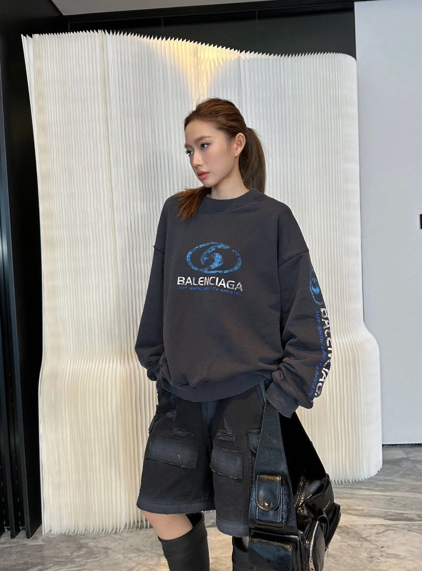 Washed Logo Crewneck - Men's