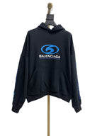 Black Cotton Graphic Pullover - Men's