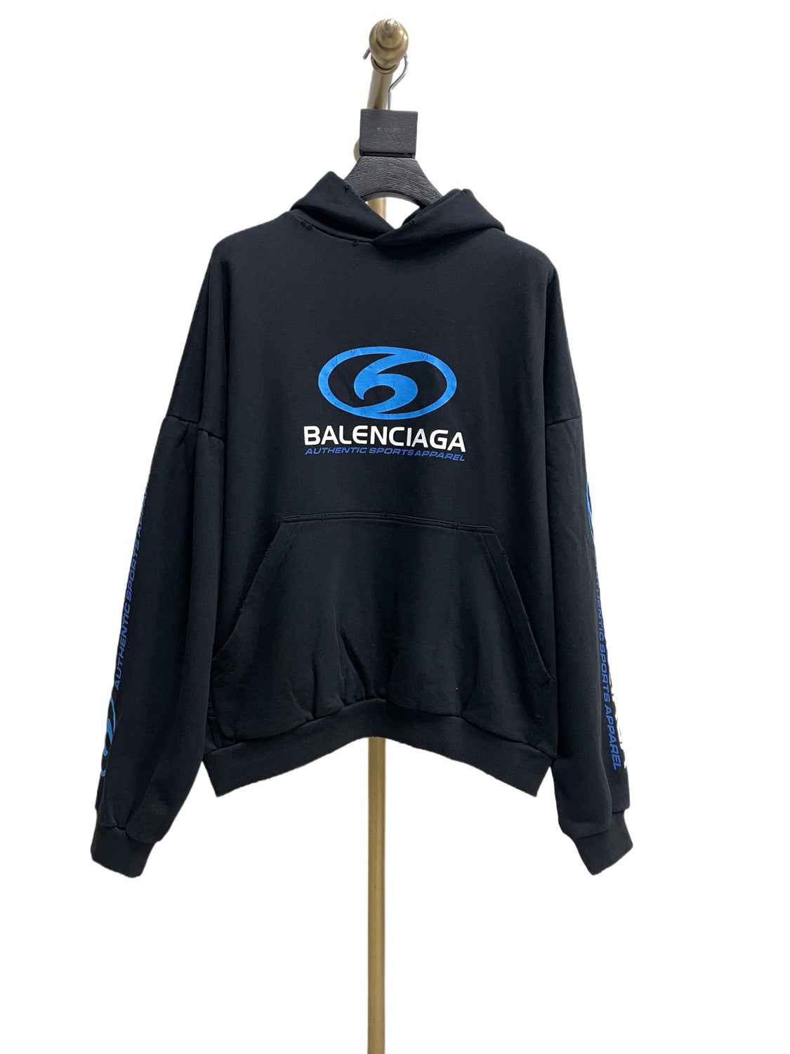 Black Cotton Graphic Pullover - Men's