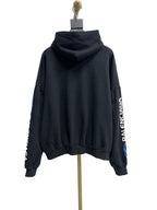 Black Cotton Graphic Pullover - Men's