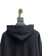 Black Cotton Graphic Pullover - Men's